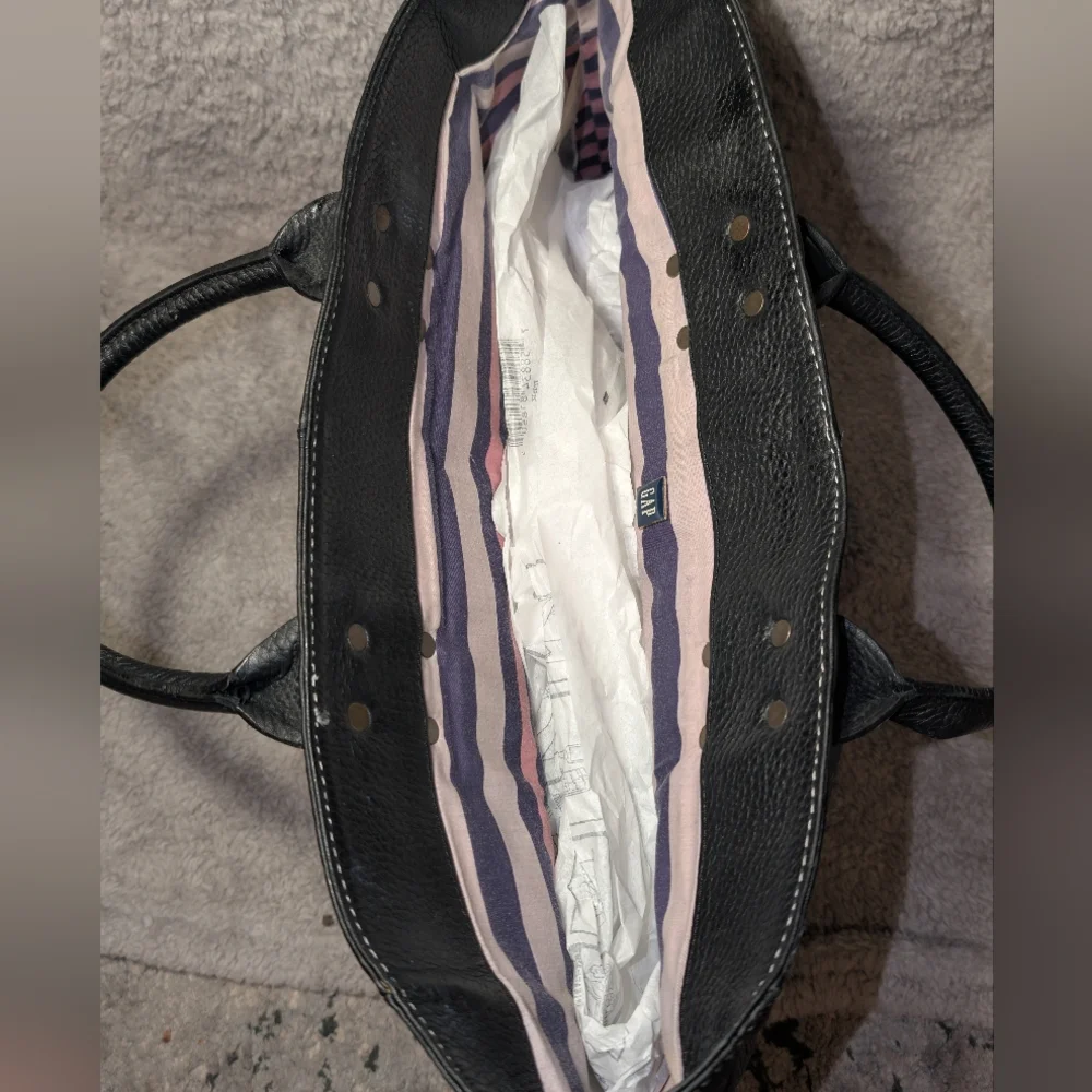 🖤GAP🖤 Vintage Genuine Leather Carry All Tote Bag - Picture 6 of 9